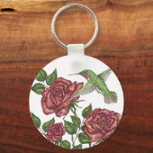 Rose und Hummingbir Schlüsselanhänger (Vorderseite)