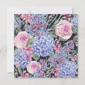 Rose und Hydrangeas-Babydusche Einladung (Rückseite)