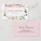 Rose und Hydrangeas in Rosa Visitenkarte (Vorne/Hinten)