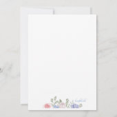 Rose und Hydrangeas Vielen Dank Karte (Rückseite)