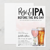 Rosé und IPA Couple Dusche Einladung (Vorne/Hinten)