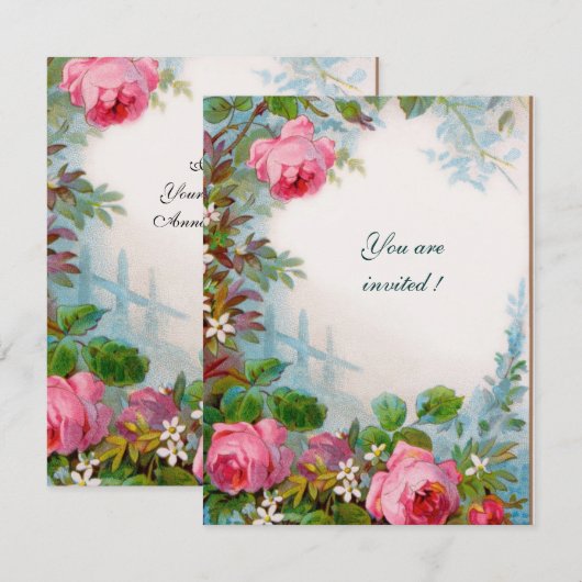 ROSE und JASMINE Einladung (Vorne/Hinten)