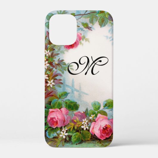 ROSE UND JASMINEN - BLUMENMONOGRAMM Case-Mate iPhone HÜLLE (Rückseite)