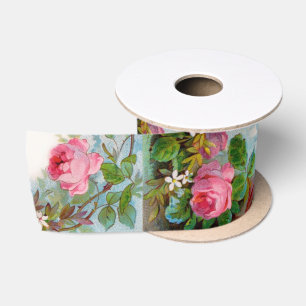 ROSE UND JASMINEN, BLUMENSCHÖNE NATURSCHÖNHEIT SATINBAND