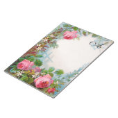 ROSE UND JASMINEN-MONOGEAM FÜR DIE BLUMENSCHÖNHEIT NOTIZBLOCK (angewinkelt)
