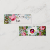ROSE UND JASMINEN MONOGRAMM MINI VISITENKARTE (Vorne/Hinten)