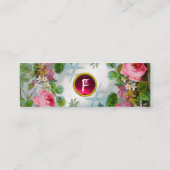ROSE UND JASMINEN MONOGRAMM MINI VISITENKARTE (Rückseite)