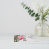 ROSE UND JASMINEN MONOGRAMM MINI VISITENKARTE (Stehend Vorderseite)