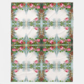 ROSE UND JASMINEN VINTAGE FLÜSSE FLEECEDECKE (Vorderseite)