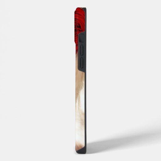 Rose und Katzentelefon 14 plus Hüllen iPhone Hülle (Linke Seite)