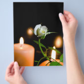 Rose und Kerze Flyer (Hand)