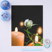 Rose und Kerze Flyer (Einzeln)