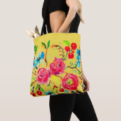 Rose und Kirschblossom Gelb Tasche (Von Nahem)