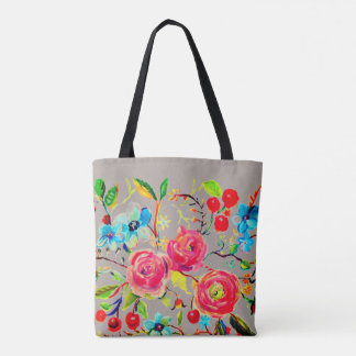 Rose und Kirschblossom individuell anpassbar Tasche