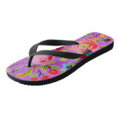 Rose und Kirsche Lila Badesandalen (Schrägansicht)