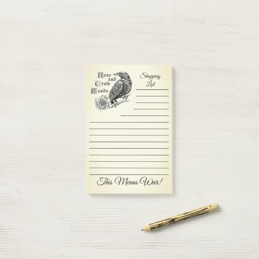 Rose- und Knochenholz Post-it Klebezettel (Auf Schreibtisch)