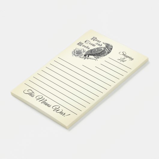 Rose- und Knochenholz Post-it Klebezettel (angewinkelt)