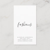 Rose und Kuss Visitenkarte (Rückseite)