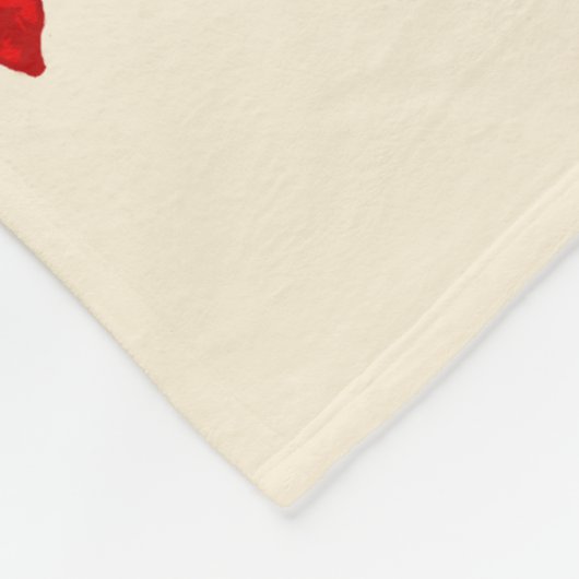 Rose und Küsse Fleecedecke (Ecke)