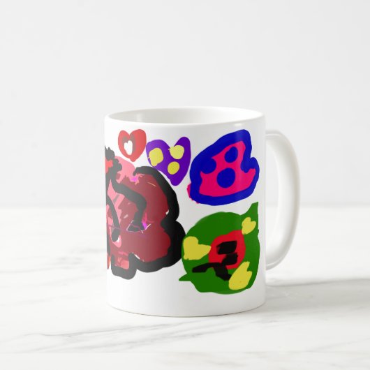 Rose und Ladybug Valentine Kaffeetasse (VorderseiteRechts)