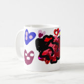 Rose und Ladybug Valentine Kaffeetasse (Vorderseite Links)