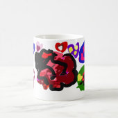 Rose und Ladybug Valentine Kaffeetasse (Mittel)