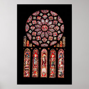 Rose und Lancetfenster von der Nordwand Poster
