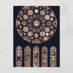 Rose und Lancetfenster von der Südwand Postkarte
