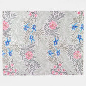 Rose und Larkspur, William Morris Fleecedecke (Vorderseite (Horizontal))