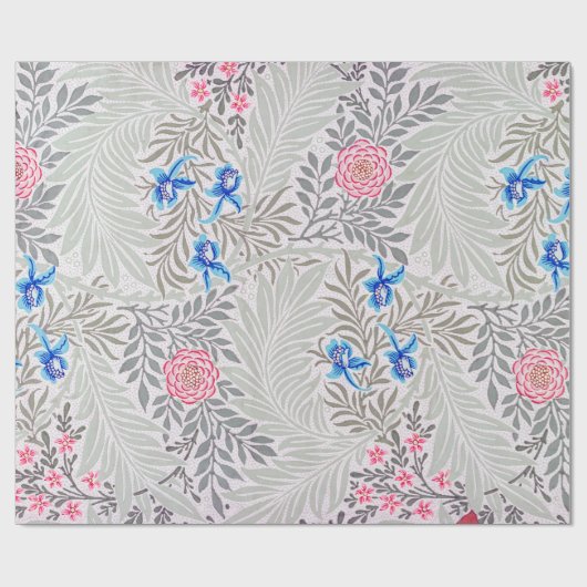 Rose und Larkspur, William Morris Geschenkpapier (Flach)