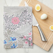 Rose und Larkspur, William Morris Geschirrtuch (Viertel Falte)