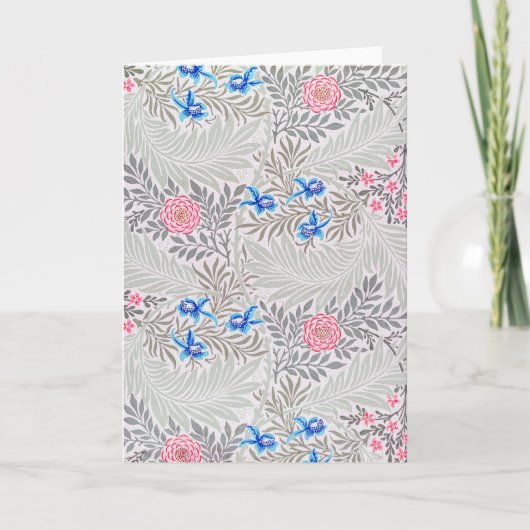 Rose und Larkspur, William Morris Karte (Vorderseite)