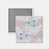 Rose und Larkspur, William Morris Magnet (Vorderseite/Rückseite)