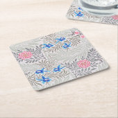 Rose und Larkspur, William Morris Rechteckiger Pappuntersetzer (angewinkelt)