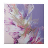 Rose und Lavendel Burst Abstrakt Fliese (Vorderseite)