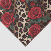 Rose und Leopardendruck Seidenpapier (Detail)