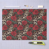 Rose und Leopardendruck Seidenpapier (Handwerk)