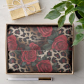 Rose und Leopardendruck Seidenpapier (Geschenk)