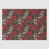 Rose und Leopardendruck Seidenpapier (Vorderseite)