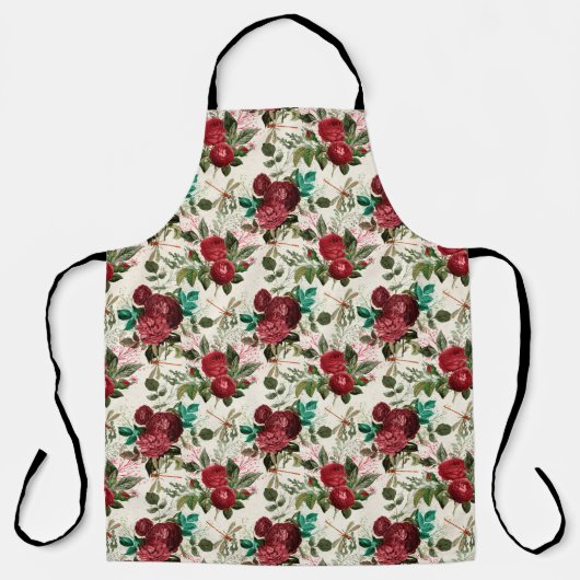 Rose und Libellen (Design 14) Schürze (Vorderseite)