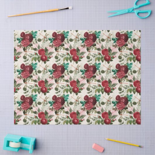 Rose und Libellen (Design 14) Seidenpapier (Basteln)