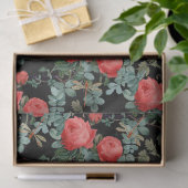 Rose und Libellen (Design 15) Seidenpapier (Geschenk)