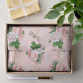 Rose und Libellen (Design 2) Seidenpapier (Geschenk)