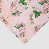 Rose und Libellen (Design 2) Seidenpapier (Detail)