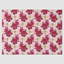 Rose und Libellen (Design 3) Seidenpapier