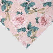 Rose und Libellen (Design 6) Seidenpapier (Detail)