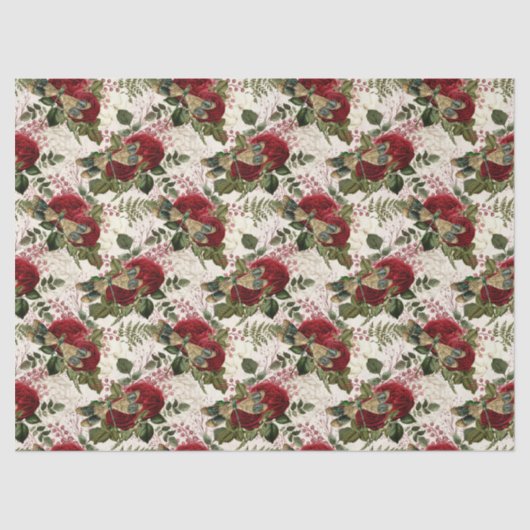 Rose und Libellen (Design 7) Seidenpapier (Vorderseite)