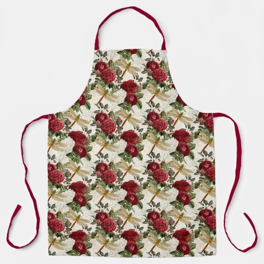 Rose und Libellen Schürze (Vorderseite)
