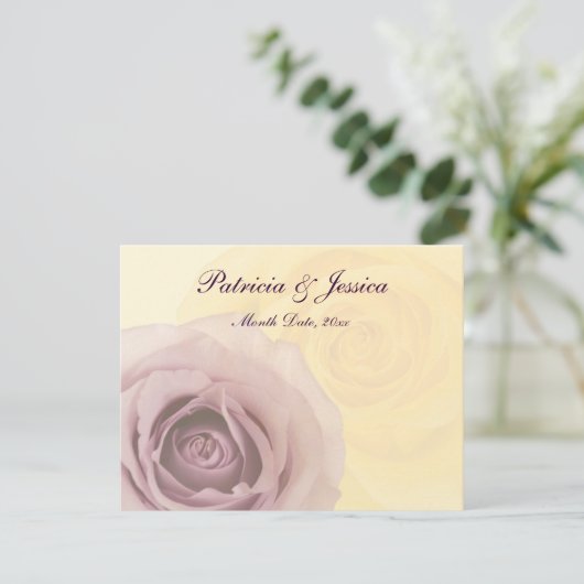 Rose und Liebe Einladung (Stehend Vorderseite)