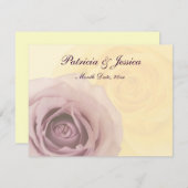 Rose und Liebe Einladung (Vorne/Hinten)